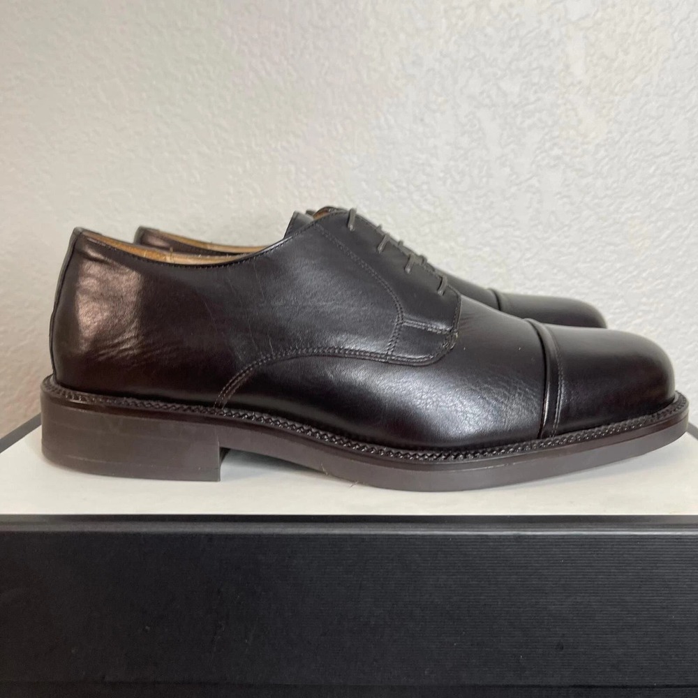 G.H. Bass & Co Cap Toe Oxford Brown Leather Dress Shoes Men's 11.5 M